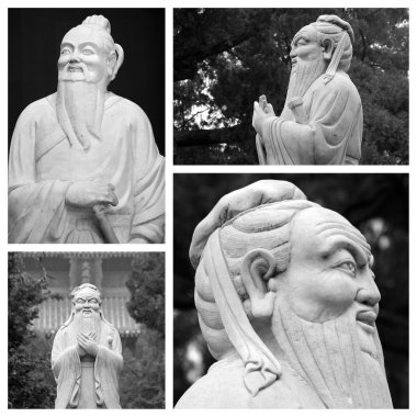 Confucius statues clipart