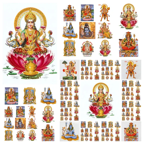 Collage dioses hindúes — Foto de Stock