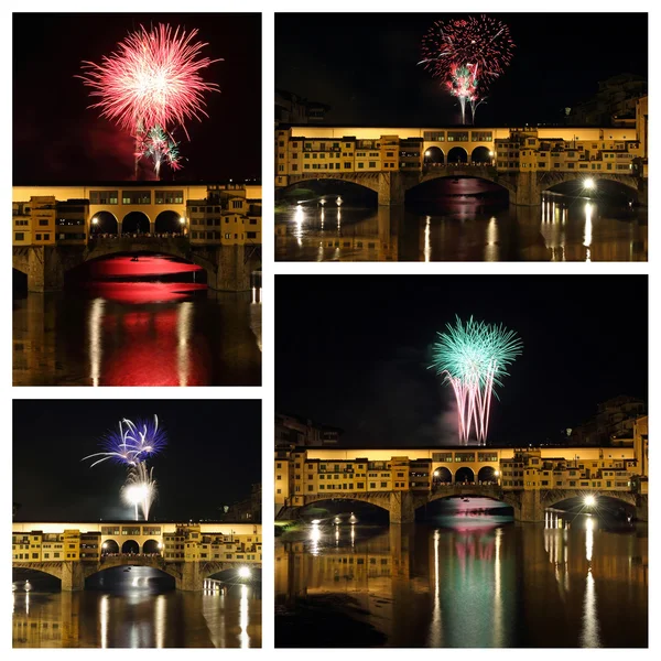 Celebration with fireworks — Stock Photo, Image