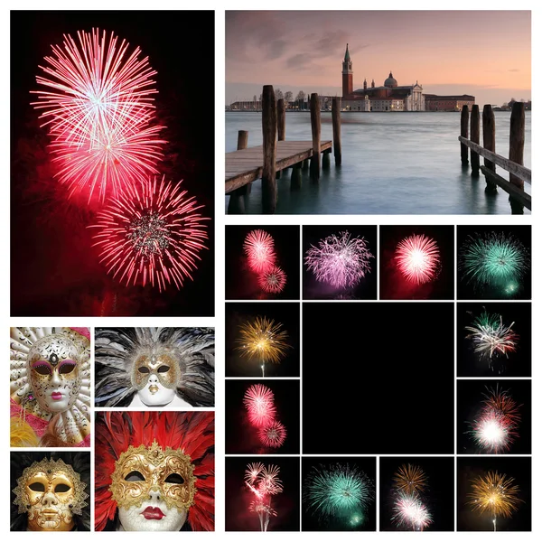 Anno nuovo collage — Foto Stock