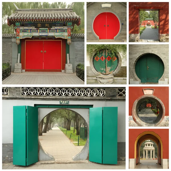 Çin kapı kolaj — Stok fotoğraf