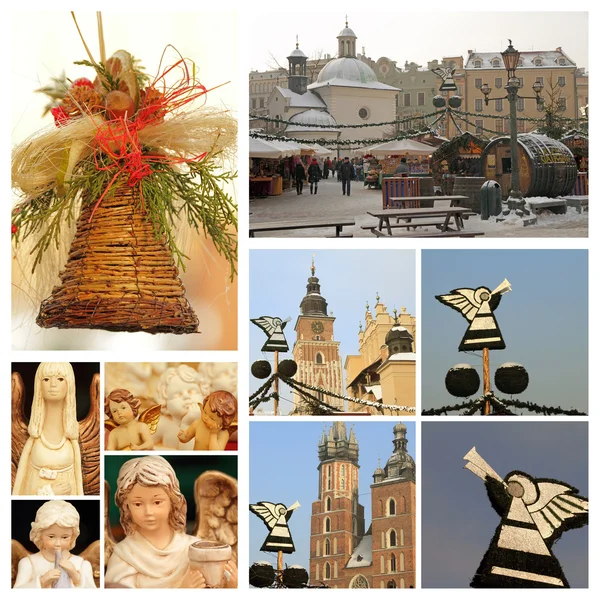 Natale a Cracovia - collage, Polonia — Foto Stock