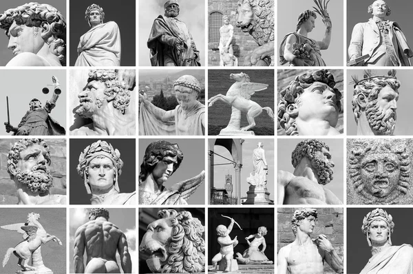 Collage sculptures from Florence — Stock Photo, Image