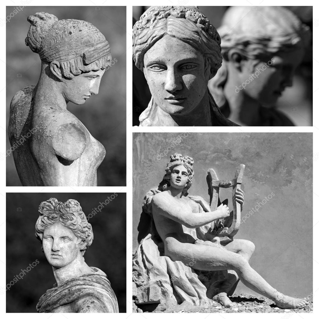 Classic sculptures collage
