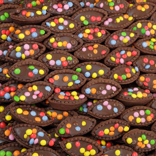Chocolate cookies as background