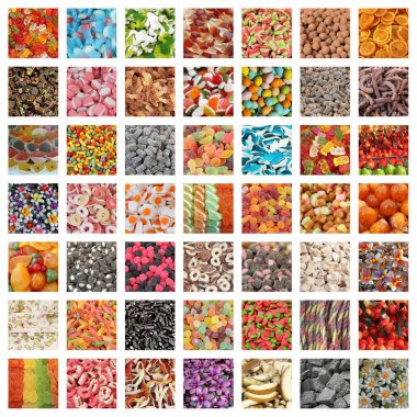 Different sweets collage clipart