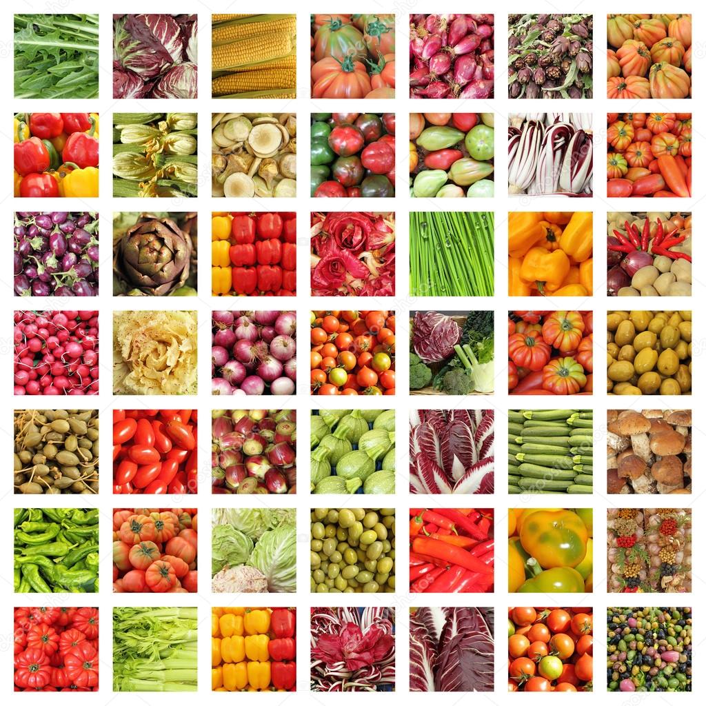 Colorful vegetable collage — Stock Photo © Malgorzata_Kistryn 66845553