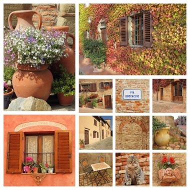Tuscany kompozisyon içinde yaşayan