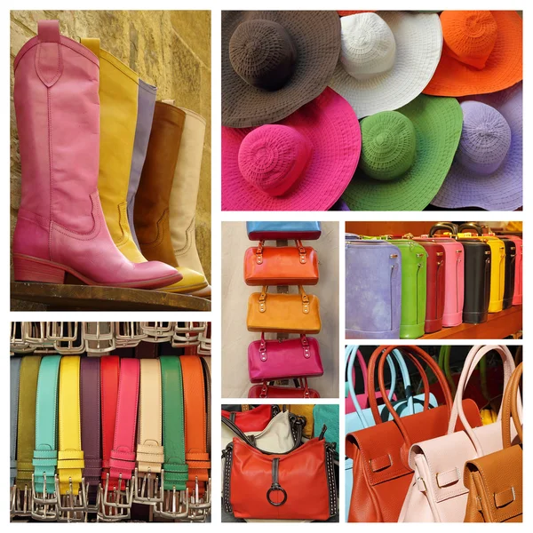 Accessori donna collage — Foto Stock