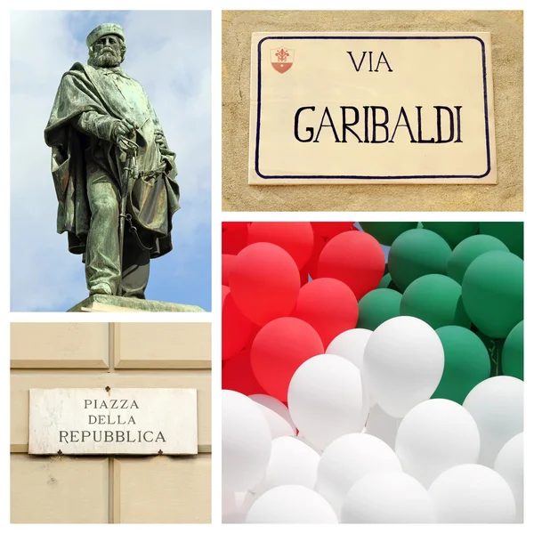 Giuseppe Garibaldi y nacimiento de la república italiana — Foto de Stock