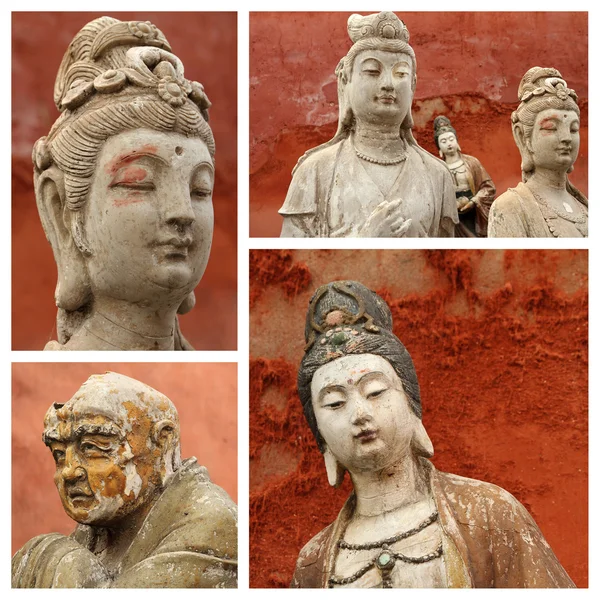 Gruppe von Bildern mit buddhistischen Göttern, China — Stockfoto