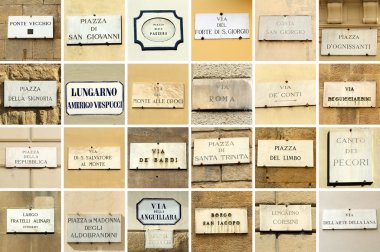Florentine street names clipart