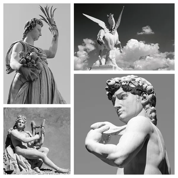 Group of mythological statues — Stock Photo, Image