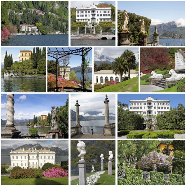 Villas históricas no lago Como — Fotografia de Stock