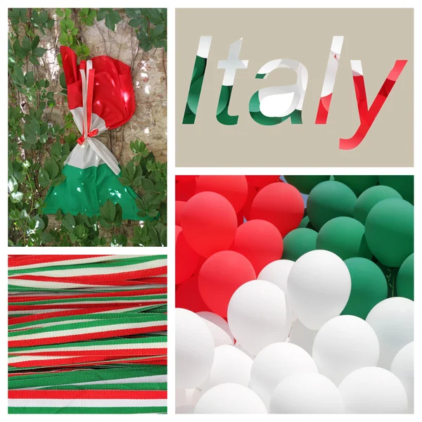 Italian colors collage — Stock Photo, Image