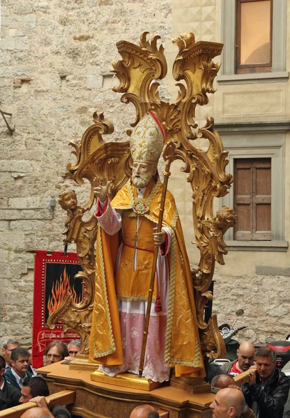 Sant Ubaldo figur — Stockfoto