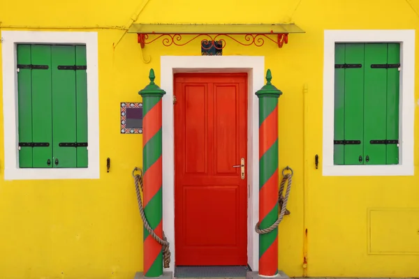 Colorful doorway to house — Stock Photo, Image