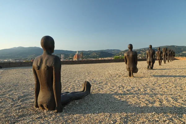 Instalação pelo artista Antony Gormley — Fotografia de Stock