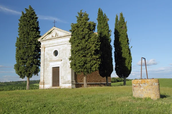 Kaplica Madonna di Vitaleta — Zdjęcie stockowe