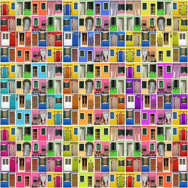 Färgglada bilder med dörrar — Stockfoto