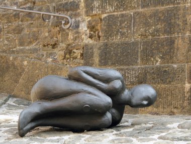 Sculpture by british artist Antony Gormley clipart