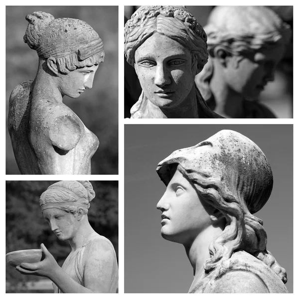 Kvinnliga klassiska skulpturer samling — Stockfoto