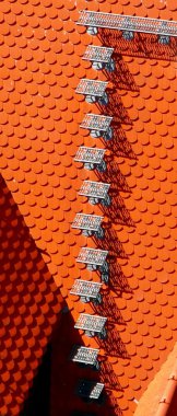 Çatıda aşamaları için baca temizleyicisi