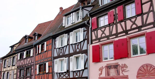 Kolorowe domy w Alzacji — Zdjęcie stockowe