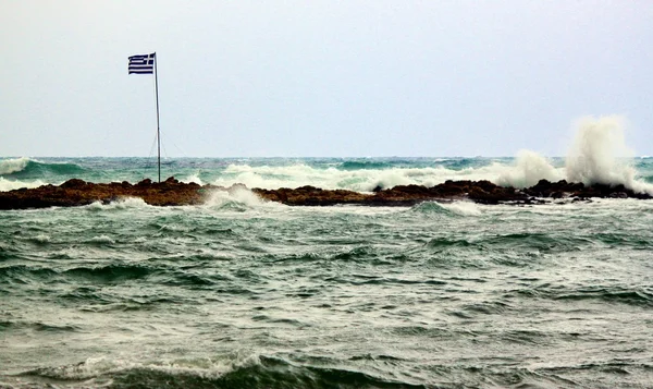 De toorn van Poseidon Rechtenvrije Stockfoto's