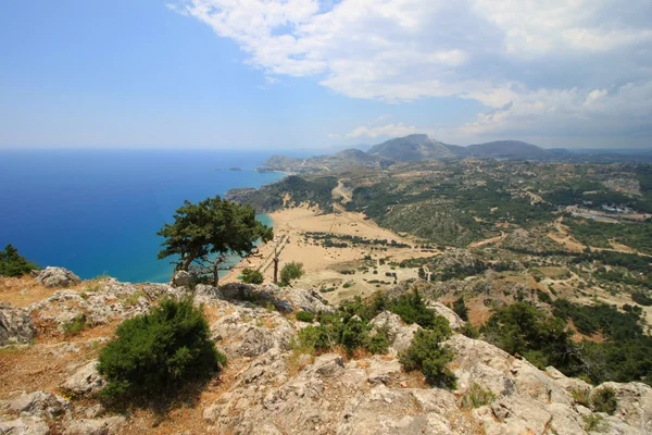 Küste in Rhodos Griechenland — Stockfoto