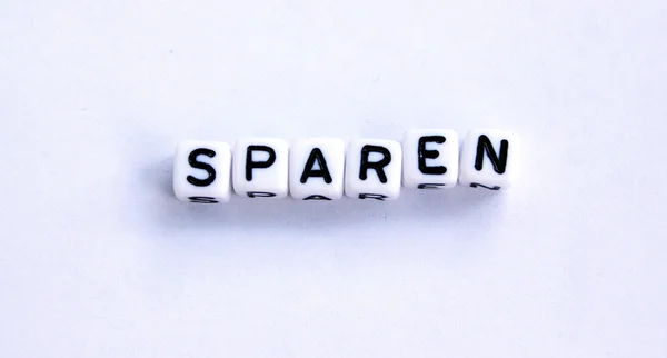 Word using letters cubes — Stock Photo, Image
