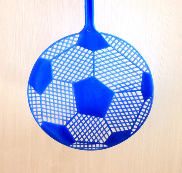 Muster eines Fußballs in Blau — Stockfoto
