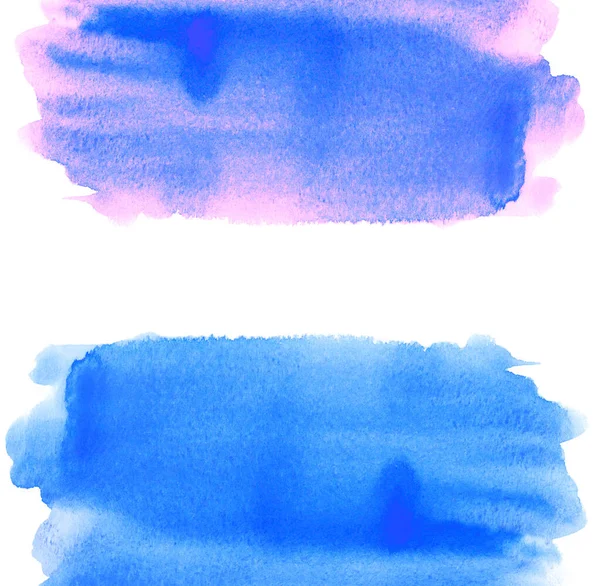 蓝色水彩画背景 设计元素 — 图库照片