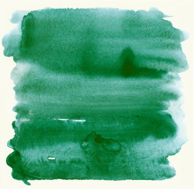beyaz arkaplanda yeşil suluboya lekesi 