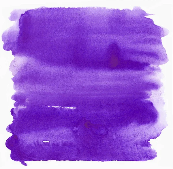 Tache Aquarelle Violette Sur Fond Blanc — Photo