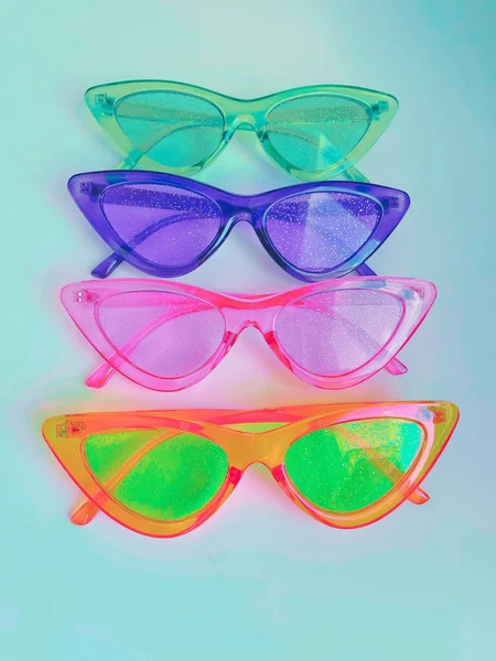 Accesorios Moda Conjunto Gafas Multicolores Moda — Foto de Stock