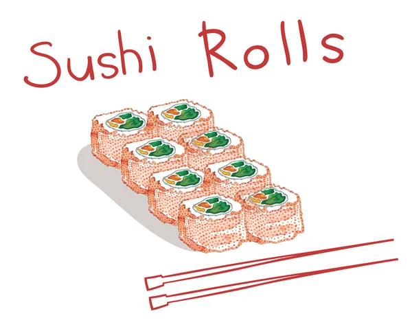 Rolos de sushi — Fotografia de Stock