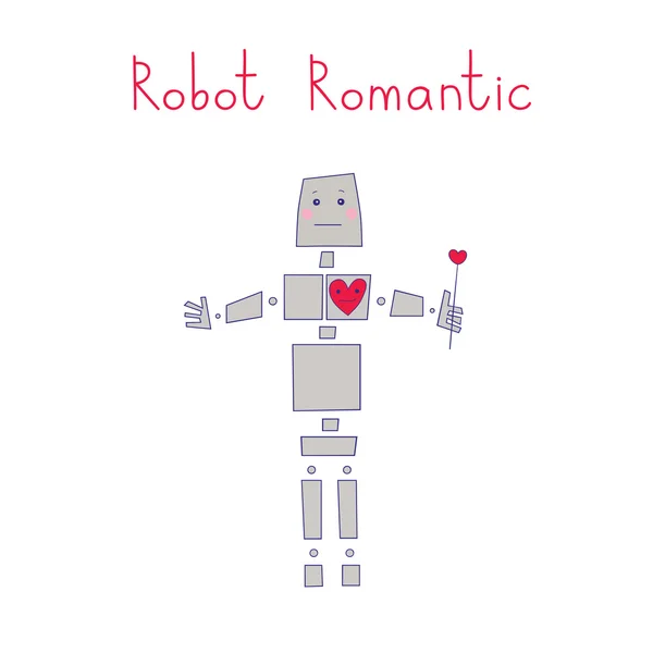 Robot romantique — Image vectorielle