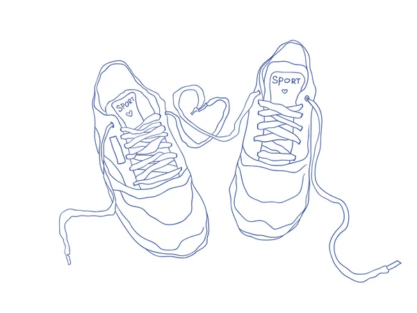 Zapatillas de moda — Vector de stock