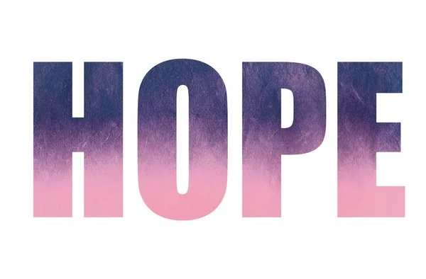 Palabra acuarela abstracta esperanza — Foto de Stock