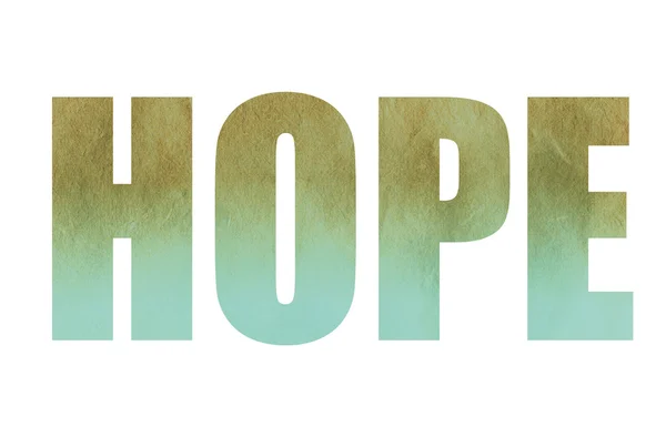 Αφηρημένη Υδατογραφία λέξη ελπίδα — Φωτογραφία Αρχείου