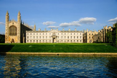 King's College'da River Cam, Cambridge, İngiltere