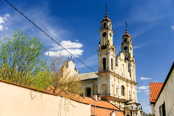 Pittoreska rokoko kyrka av uppstigning i Vilnius, Lithuania — Stockfoto