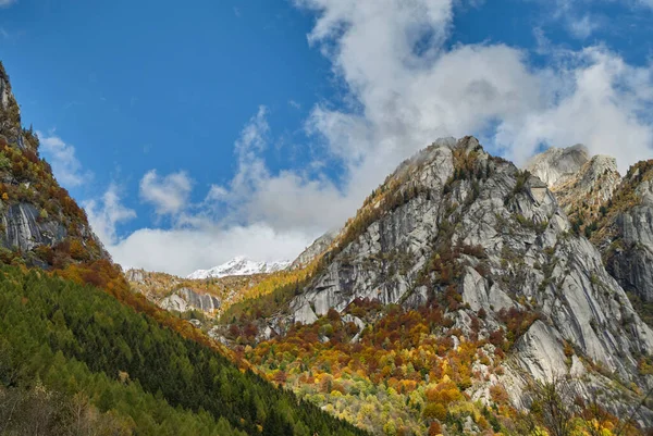 イタリアのヴァル メロの山の湖の滝 ロンバルディ — ストック写真