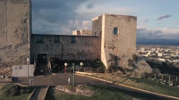 Ruina Antică Castelului Medieval San Michele Din Cagliari Sardinia Italia — Videoclip de stoc