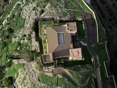 Sardunya, Cagliari 'deki ortaçağ San Michele kalesinin antik harabeleri. İtalya