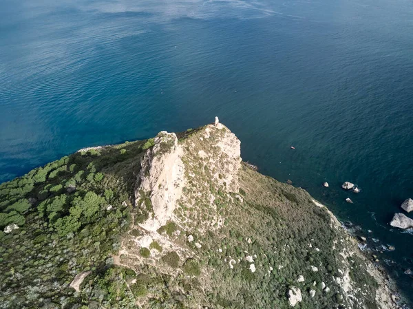 Seascape Aerial Shot Saddle Devil Sella Del Diavolo Calm Sea — Stock Photo, Image