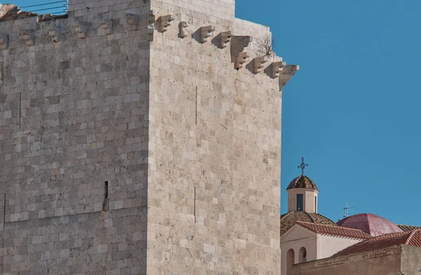 Cagliari Antigua Ciudad Castillo Con Torre San Pancrazio Cerdeña Italia — Foto de Stock