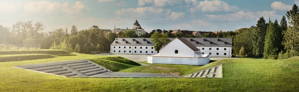 Korunní pevnost v Olomouci - pozůstatky pevnosti a unikátní barokní toaleta Stock Fotografie