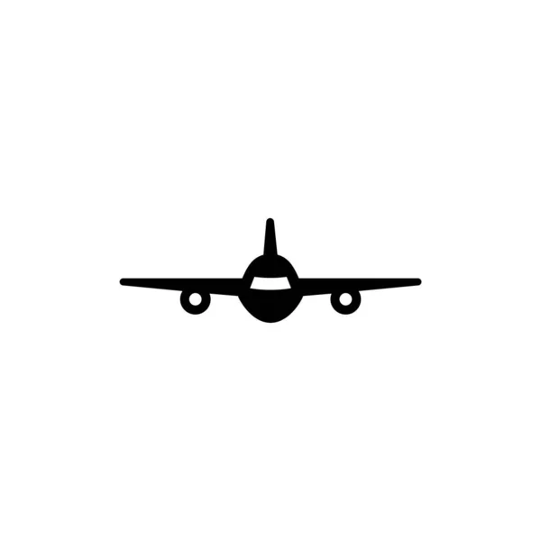 Uçan Uçak, Uçan Uçak, Havacılık. Düz Vektör Simgesi illüstrasyonu. Beyaz arka planda basit bir siyah sembol. Fly Airplane, Flying Aircraft işaret şablonu ağ ve mobil UI ögesi